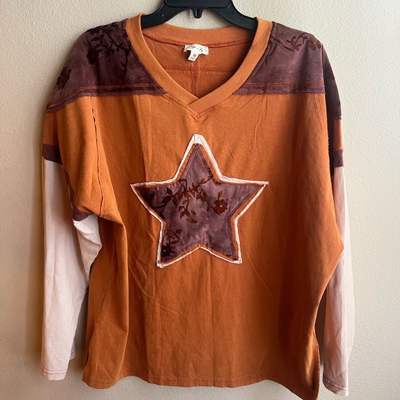 Sage + Fig Tops - Sage and Fig Orange Long Sleeve Top